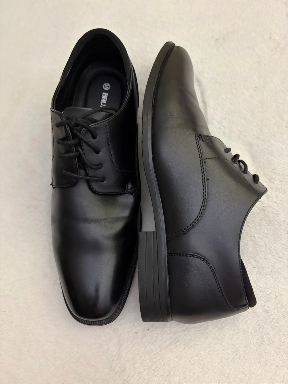 Bruno Marc Men's Black Lace-Up Derby Dress Shoes Sz 9.5